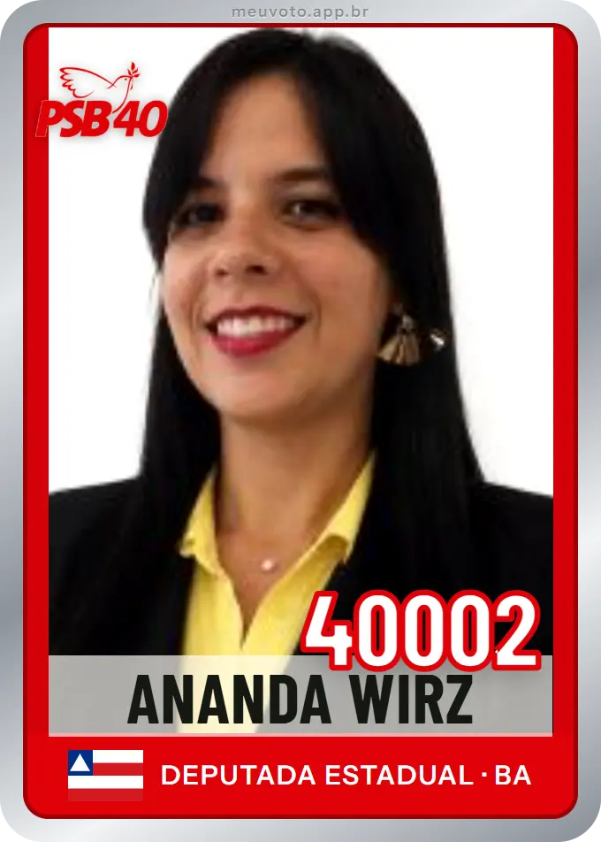 Carta de Ananda Wirz, número 40002, PSB