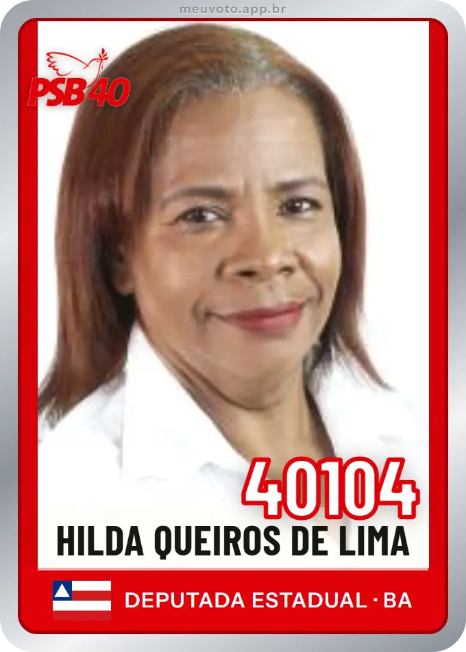 Carta de Hilda Queiros de Lima, número 40104, PSB