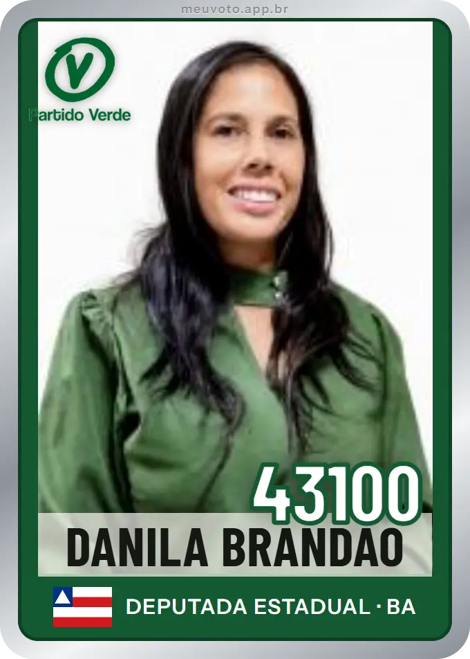 Carta de Danila Brandão, número 43100, PV