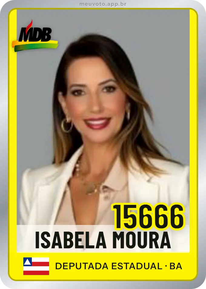 Carta de Isabela Moura, número 15666, MDB