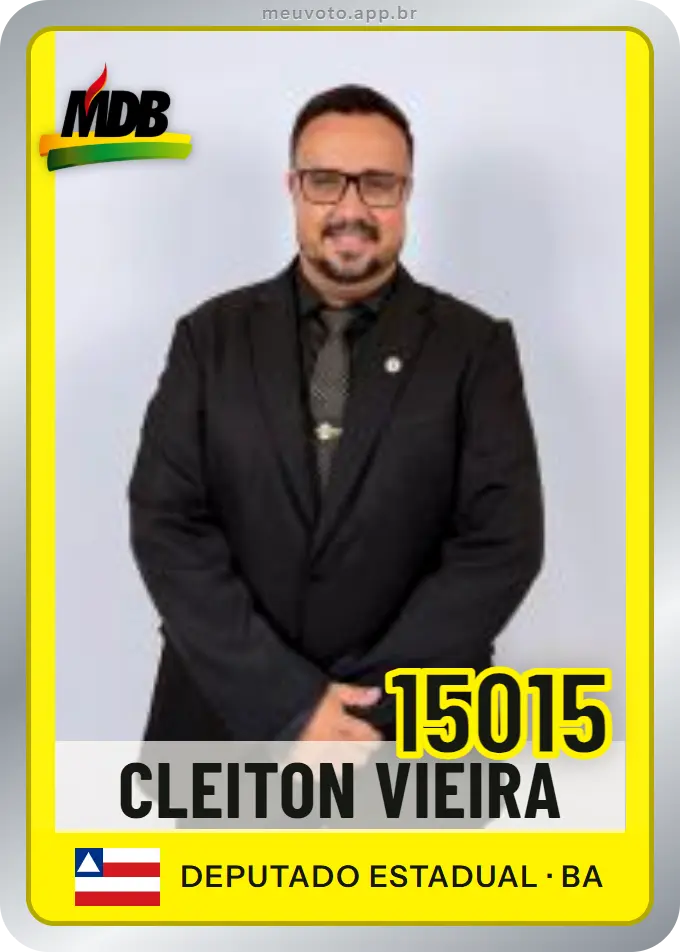 Carta de Cleiton Vieira, número 15015, MDB