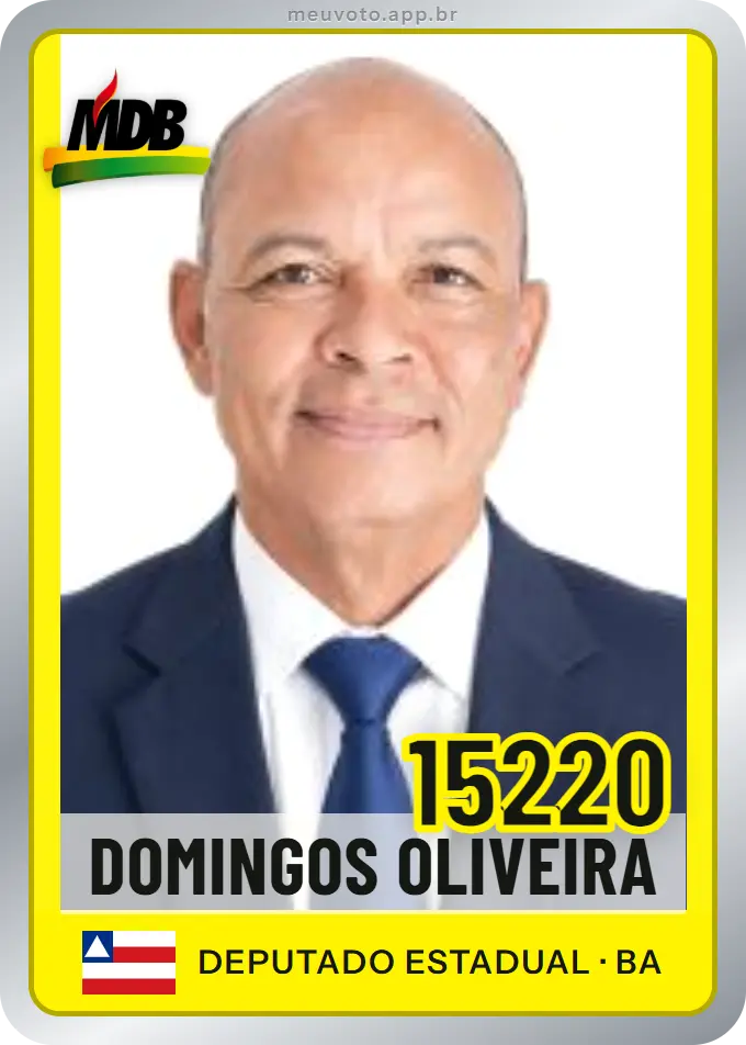Carta de Domingos Oliveira, número 15220, MDB