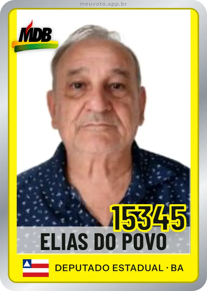 Carta de Elias do Povo, número 15345, MDB