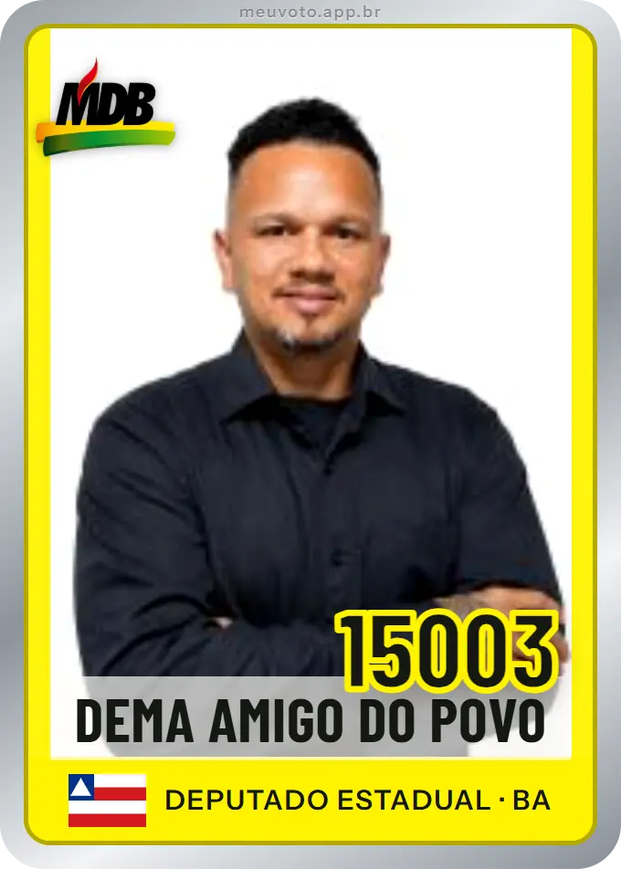 Carta de Dema Amigo do Povo, número 15003, MDB