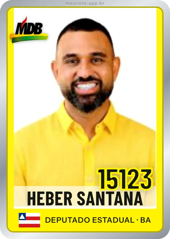 Carta de Heber Santana, número 15123, MDB