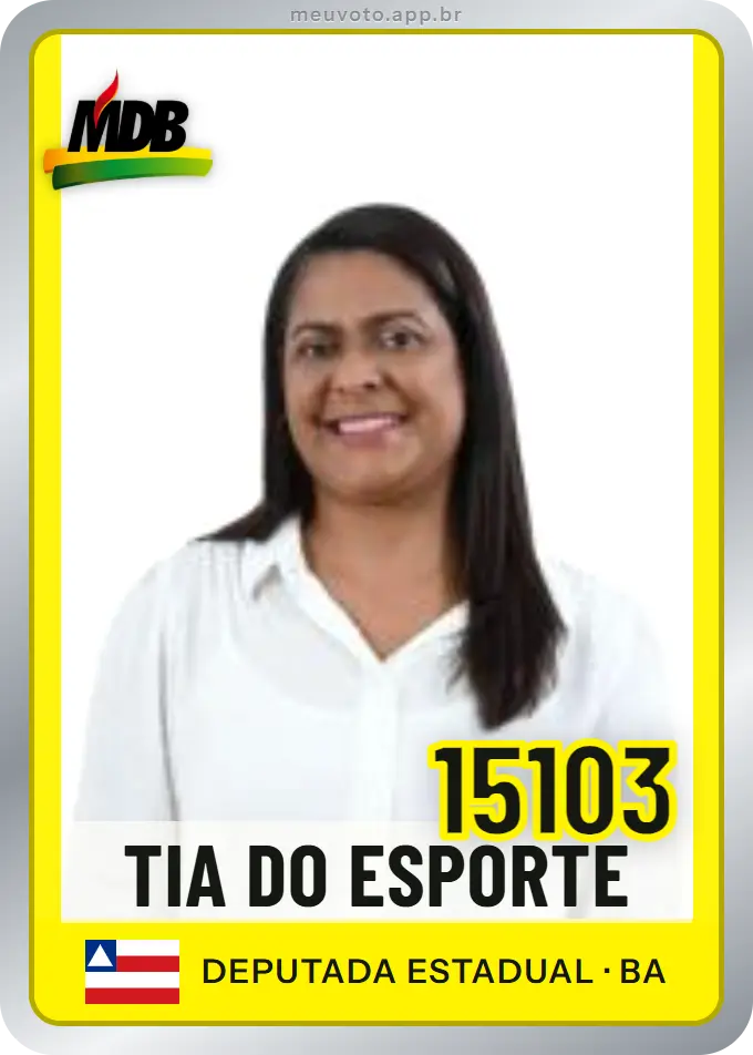 Carta de Tia do Esporte, número 15103, MDB