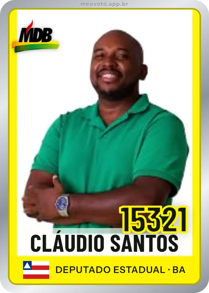 Carta de Cláudio Santos, número 15321, MDB