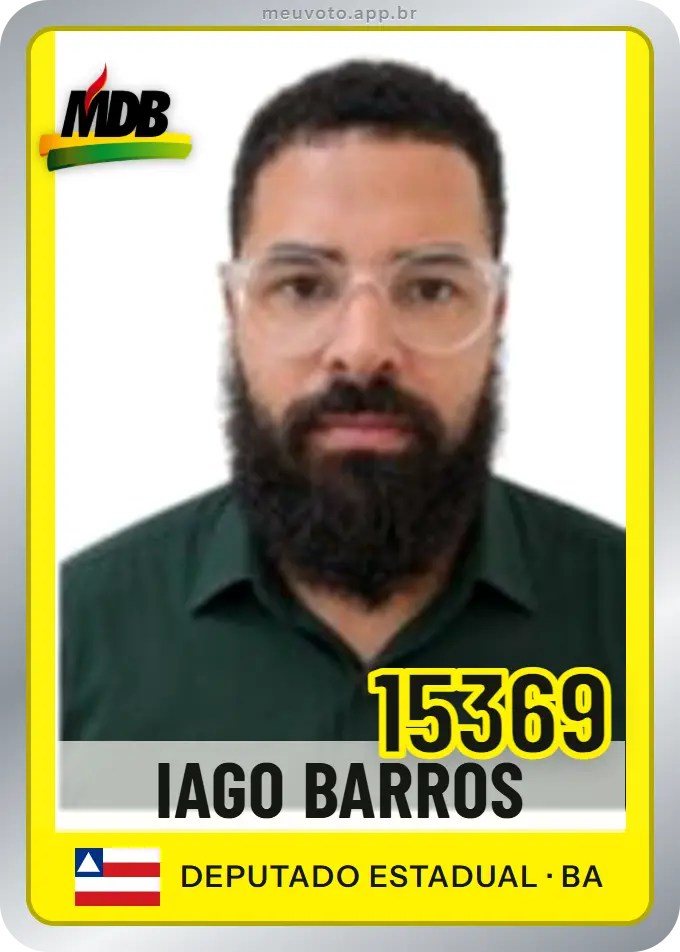 Carta de Iago Barros, número 15369, MDB