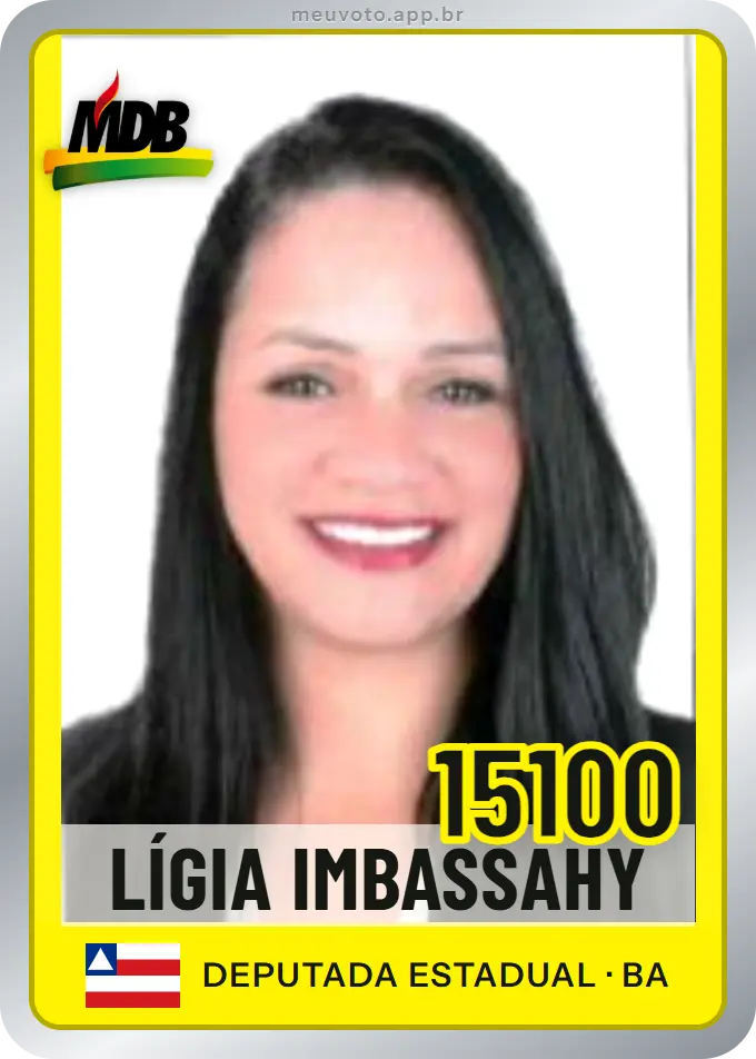 Carta de Lígia Imbassahy, número 15100, MDB