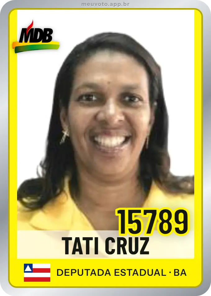 Carta de Tati Cruz, número 15789, MDB