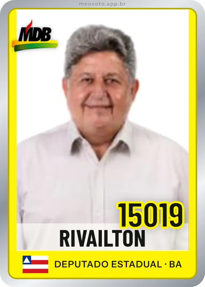 Carta de Rivailton, número 15019, MDB