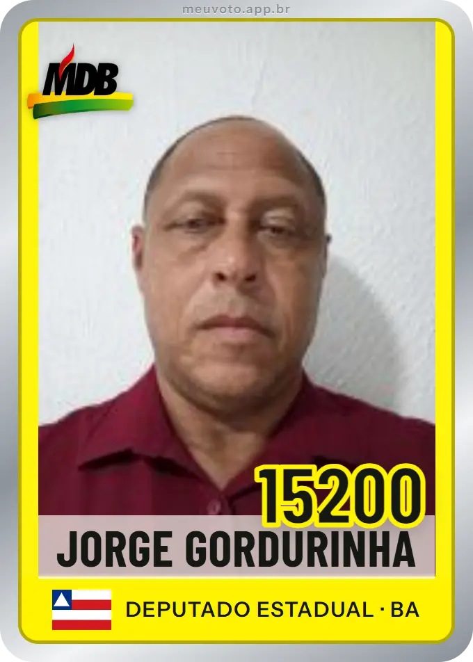 Carta de Jorge Gordurinha, número 15200, MDB