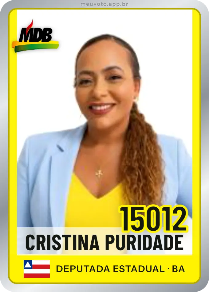 Carta de Cristina Puridade, número 15012, MDB