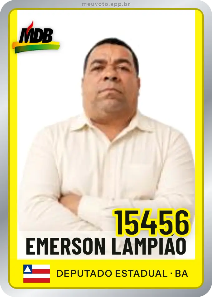 Carta de Emerson Lampião, número 15456, MDB