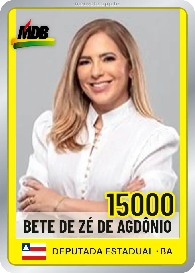 Carta de Bete de Zé de Agdônio, número 15000, MDB