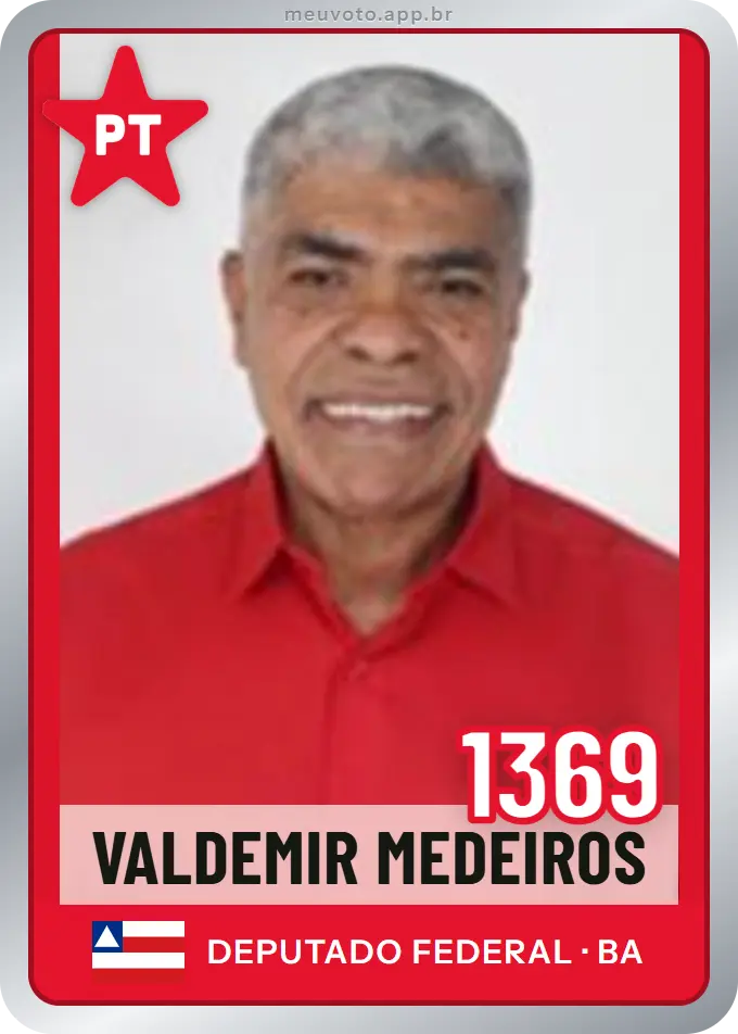 Carta de Valdemir Medeiros, número 1369, PT