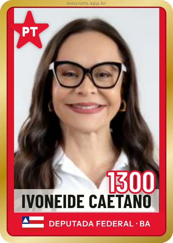Carta de Ivoneide Caetano, número 1300, PT