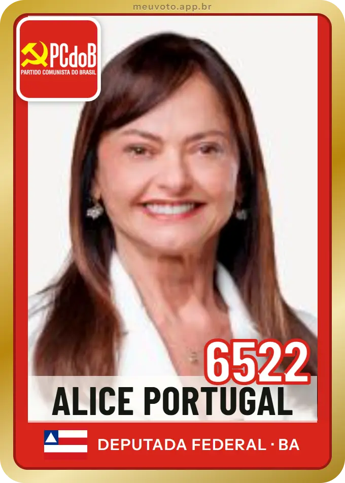 Carta de Alice Portugal, número 6522, PCdoB