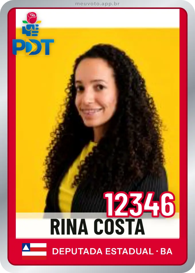 Carta de Rina Costa, número 12346, PDT