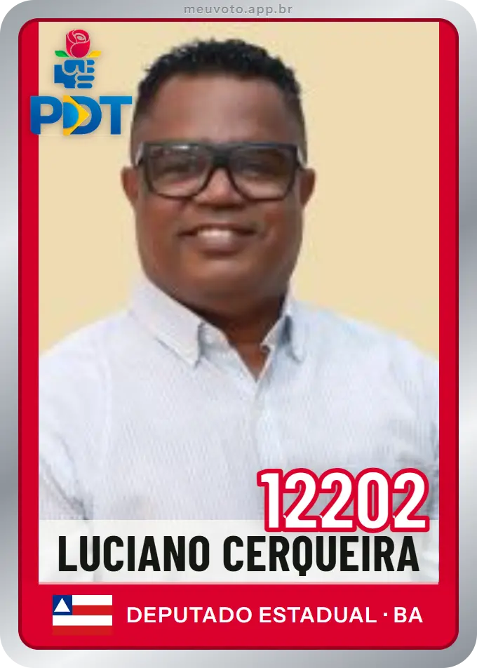Carta de Luciano Cerqueira, número 12202, PDT