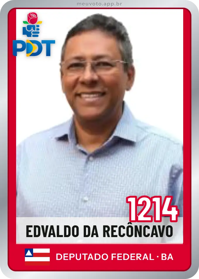 Carta de Edvaldo da Recôncavo, número 1214, PDT