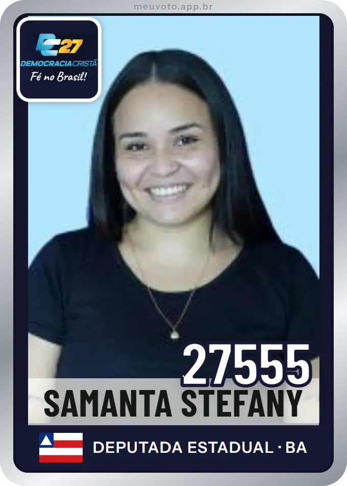 Carta de Samanta Stefany, número 27555, DC