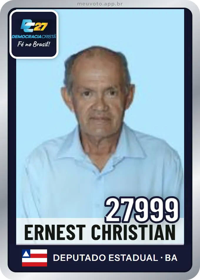 Carta de Ernest Christian, número 27999, DC