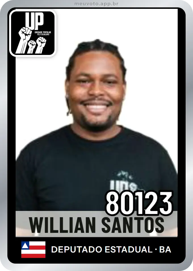 Carta de Willian Santos, número 80123, UP