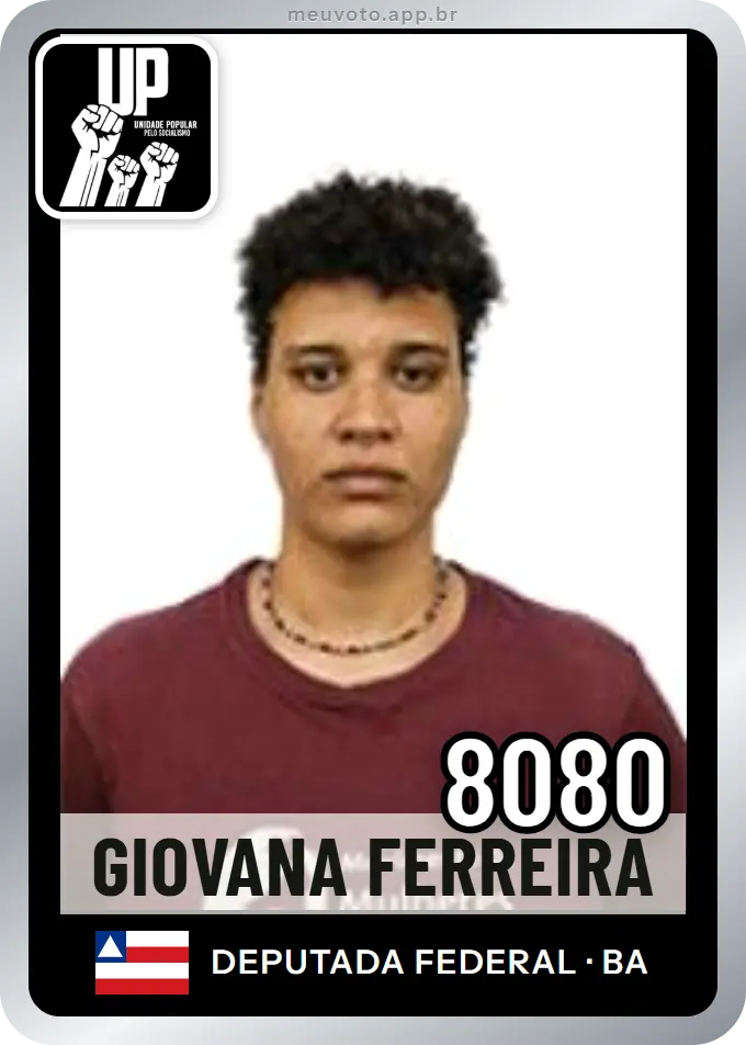 Carta de Giovana Ferreira, número 8080, UP