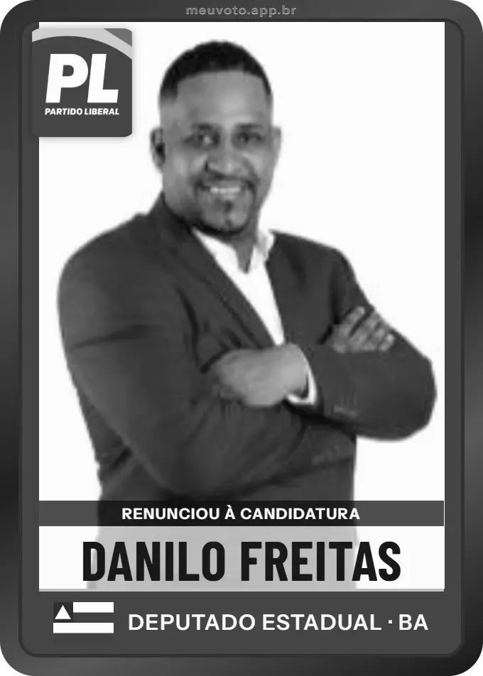 Carta de Danilo Freitas, PL. Renunciou à candidatura e não vai à urna.