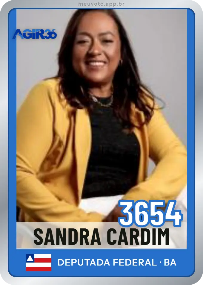 Carta de Sandra Cardim, número 3654, Agir