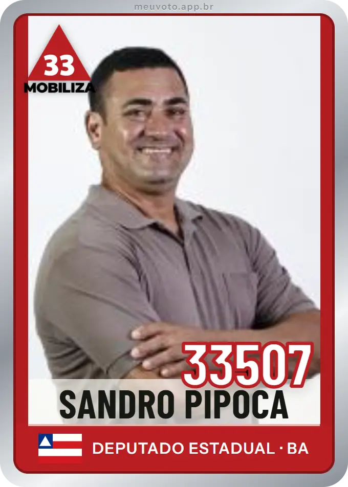 Carta de Sandro Pipoca, número 33507, Mobiliza