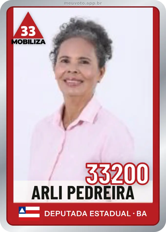 Carta de Arli Pedreira, número 33200, Mobiliza