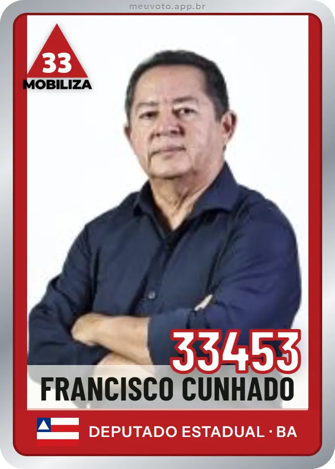 Carta de Francisco Cunhado, número 33453, Mobiliza