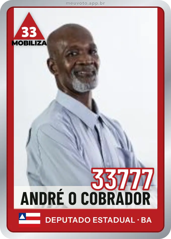 Carta de André O Cobrador, número 33777, Mobiliza