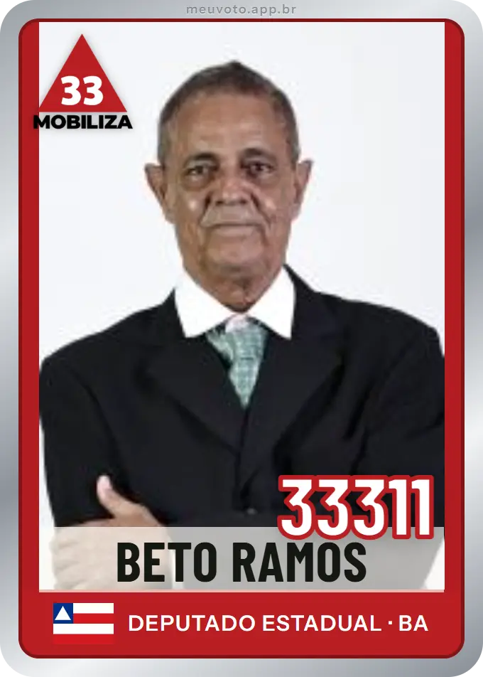Carta de Beto Ramos, número 33311, Mobiliza
