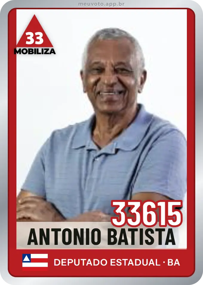 Carta de Antonio Batista, número 33615, Mobiliza