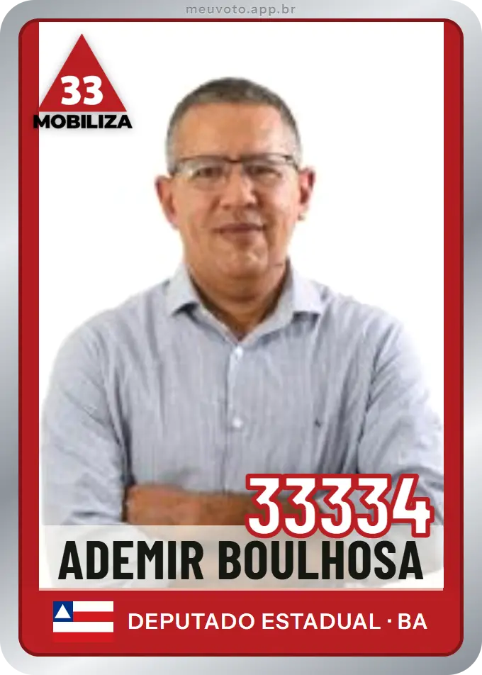 Carta de Ademir Boulhosa, número 33334, Mobiliza