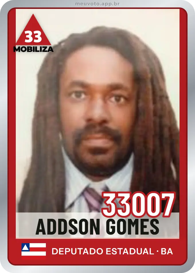 Carta de Addson Gomes, número 33007, Mobiliza