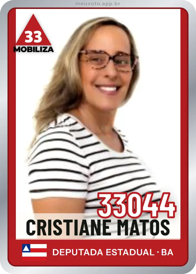 Carta de Cristiane Matos, número 33044, Mobiliza