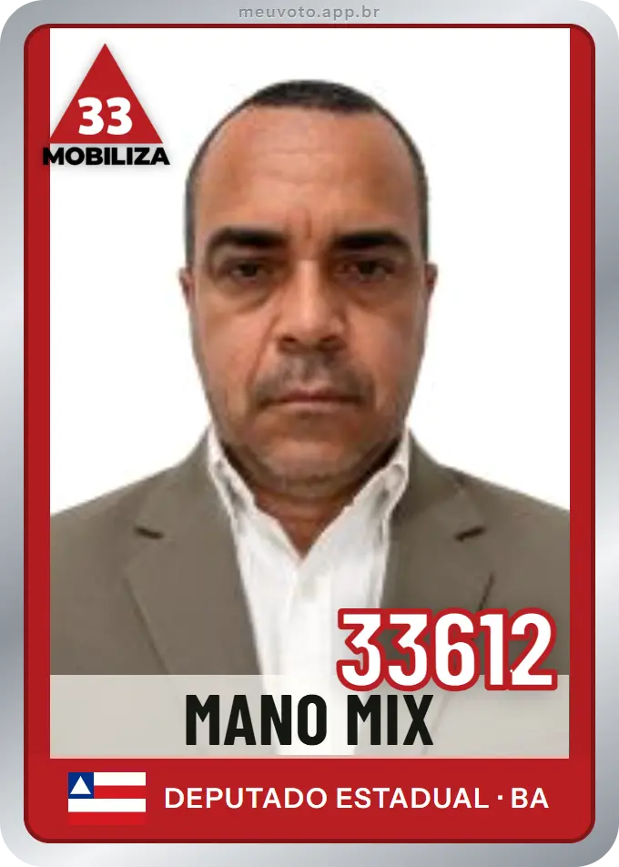 Carta de Mano Mix, número 33612, Mobiliza
