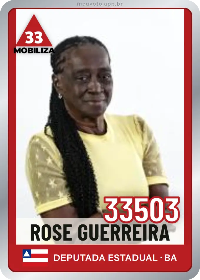 Carta de Rose Guerreira, número 33503, Mobiliza