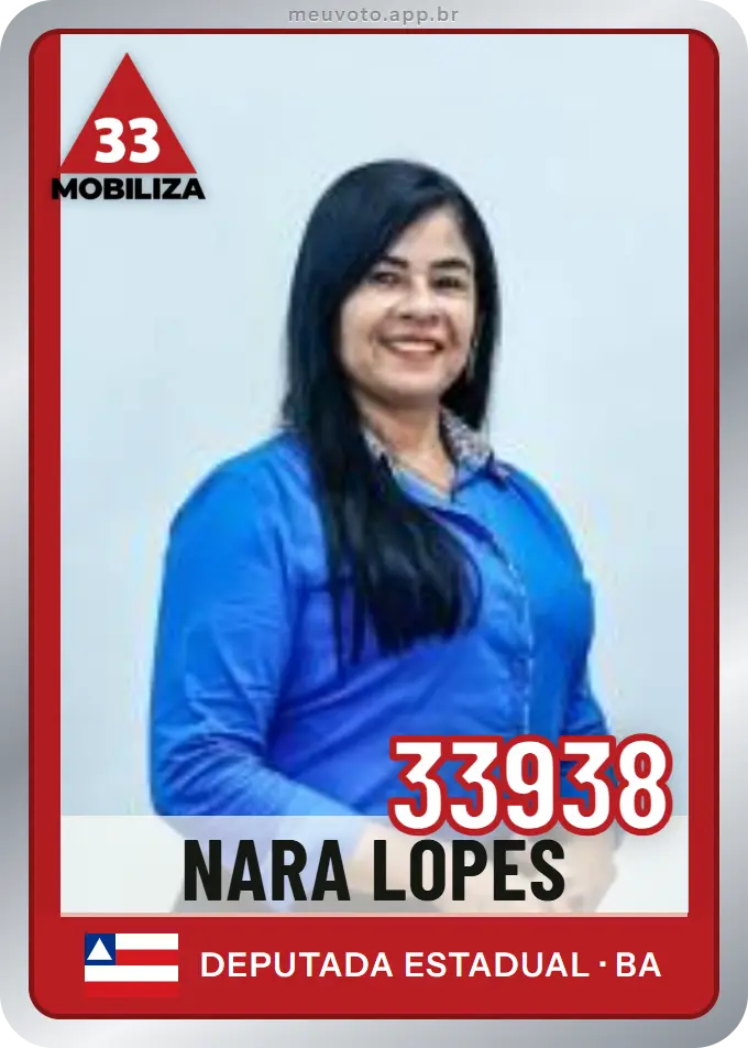 Carta de Nara Lopes, número 33938, Mobiliza