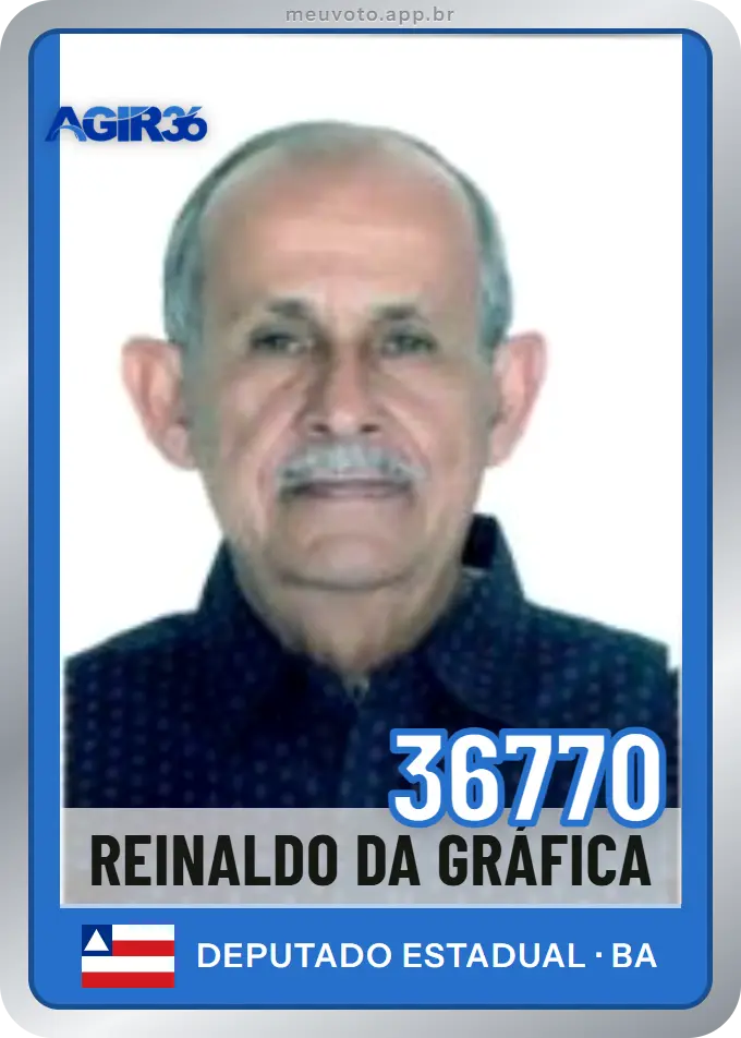 Carta de Reinaldo da Gráfica, número 36770, Agir