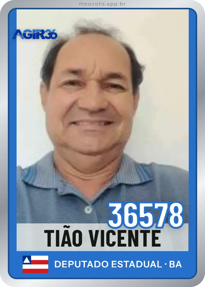 Carta de Tião Vicente, número 36578, Agir