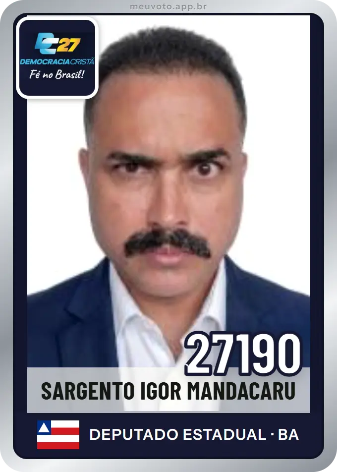 Carta de Sargento Igor Mandacaru, número 27190, DC