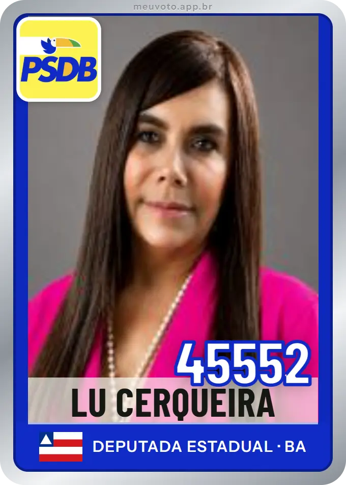 Carta de Lu Cerqueira, número 45552, PSDB