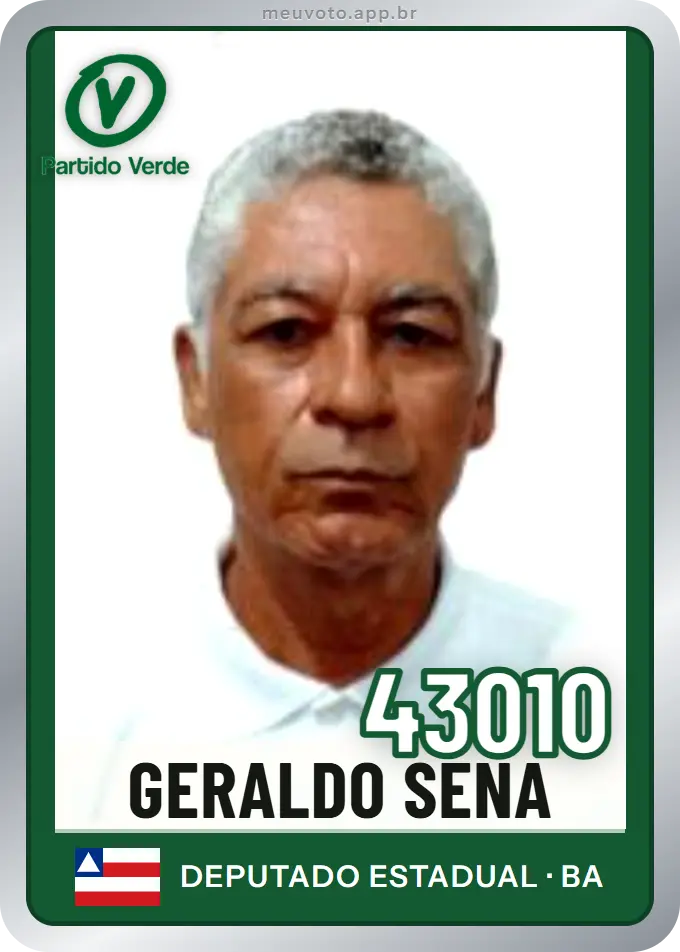 Carta de Geraldo Sena, número 43010, PV