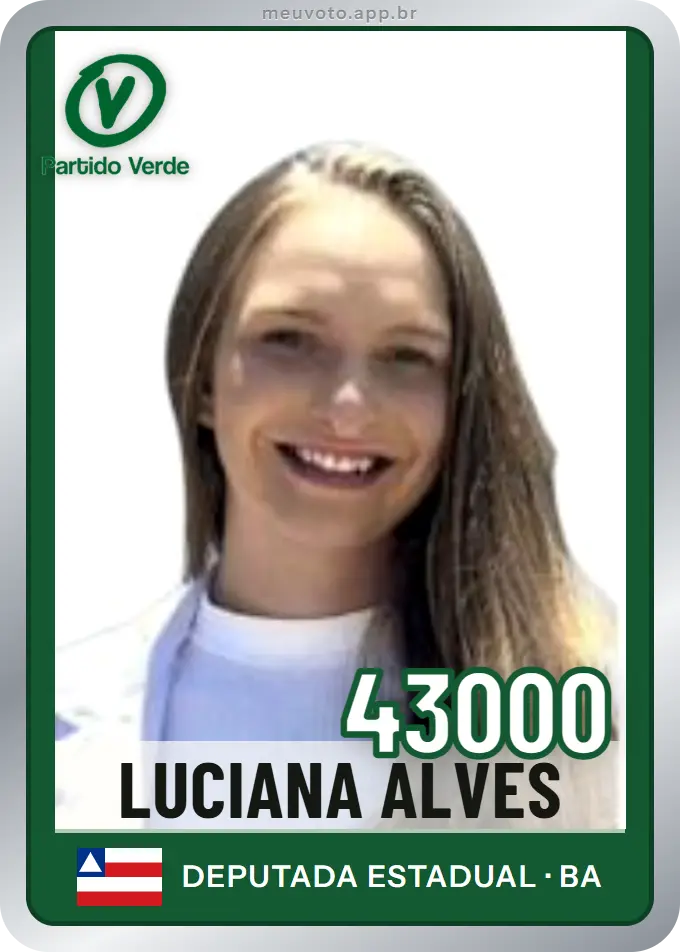 Carta de Luciana Alves, número 43000, PV
