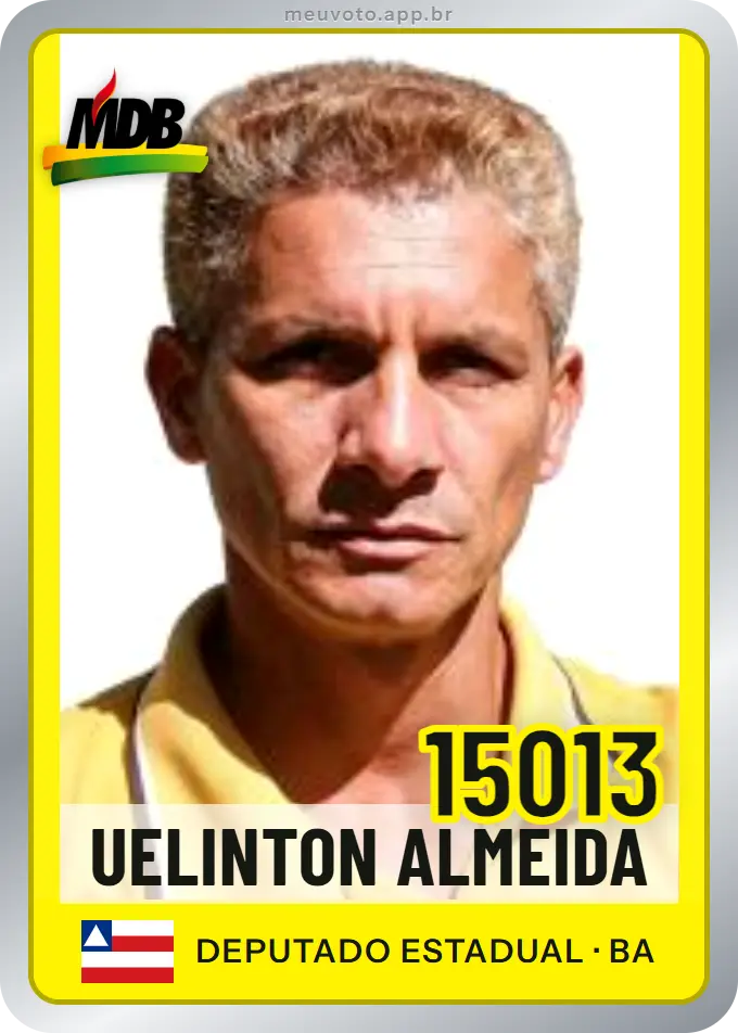 Carta de Uelinton Almeida, número 15013, MDB